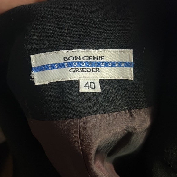 ⚫️ VINTAGE BON GENIE GRIEDER ON TREND MILITARY STYLE BLAZER CHIC​ SIZE 40​ - Picture 8 of 10